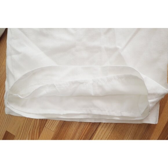 Anthropologie High Waisted White Linen Mix Pleated Pants - Size Medium - Picture 9 of 12